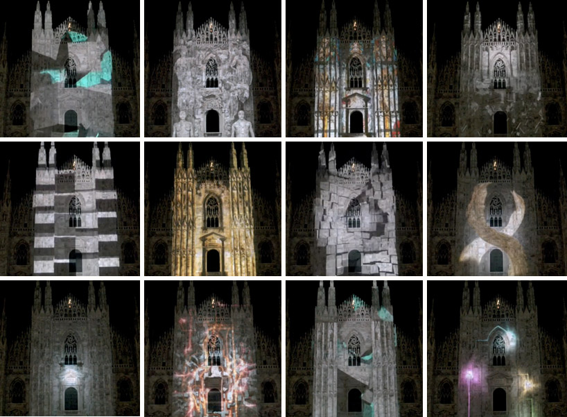 video mapping at the duomo in milan