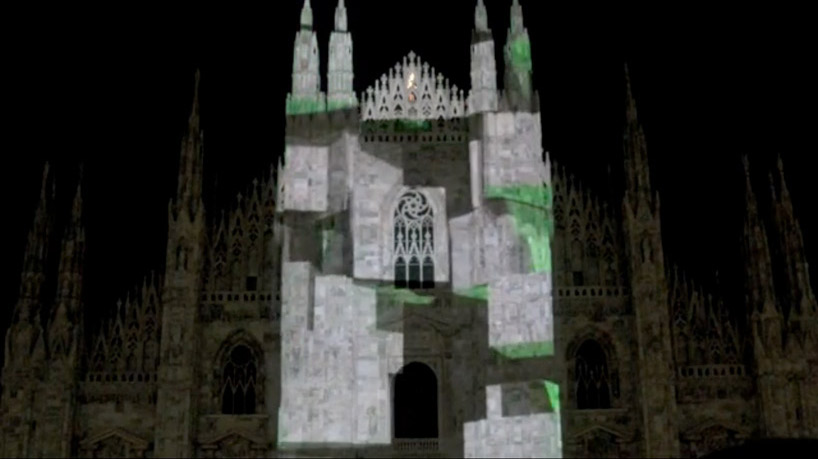 video mapping at the duomo in milan