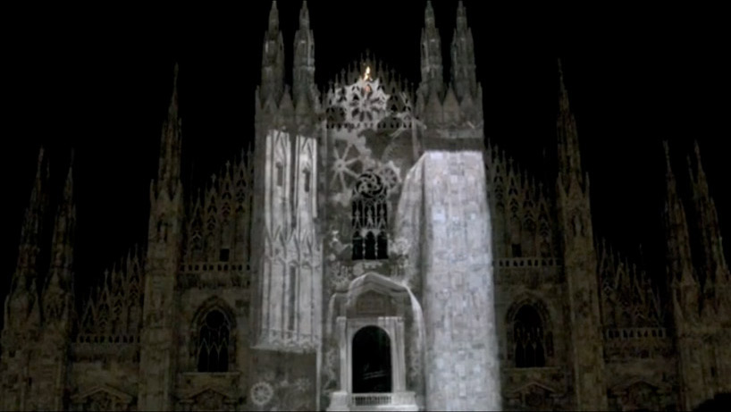 video mapping at the duomo in milan