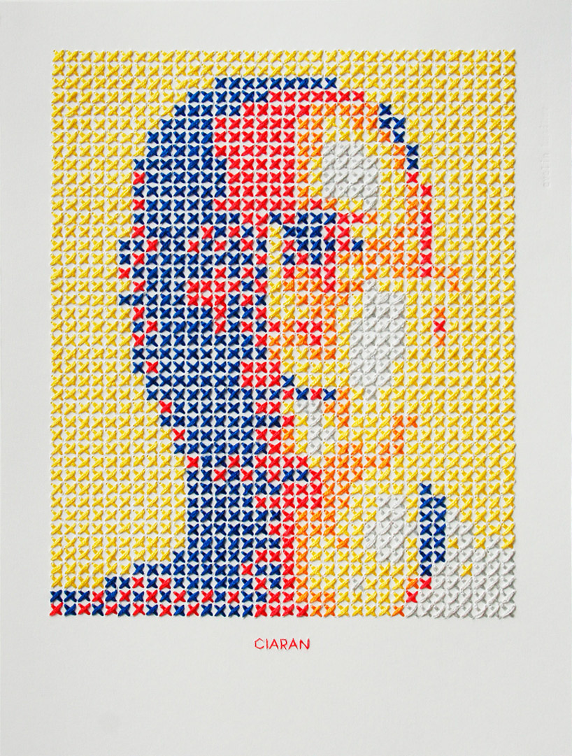 hand stitched portraits by evelin kasikov