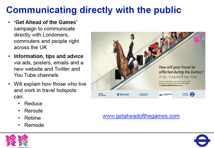 get ahead of the games: ease of olympic travel campaign