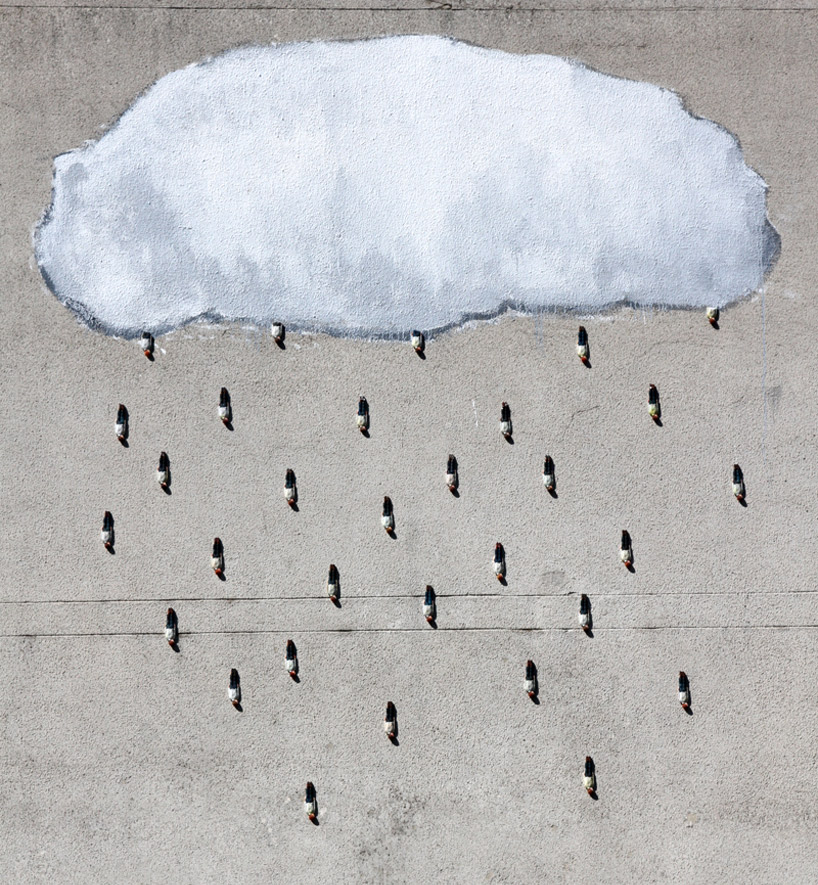 new cement eclipse installations by isaac cordal