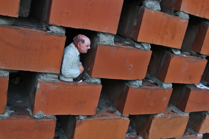 new cement eclipse installations by isaac cordal