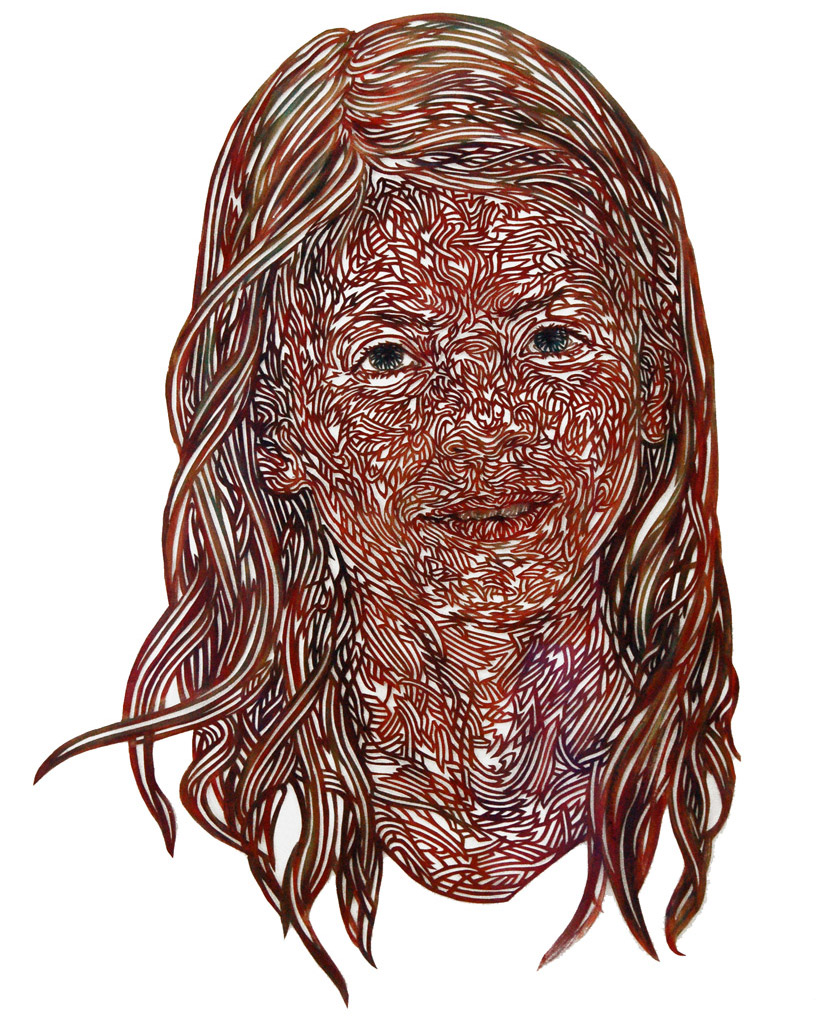 cut canvas portraits by kuin heuff