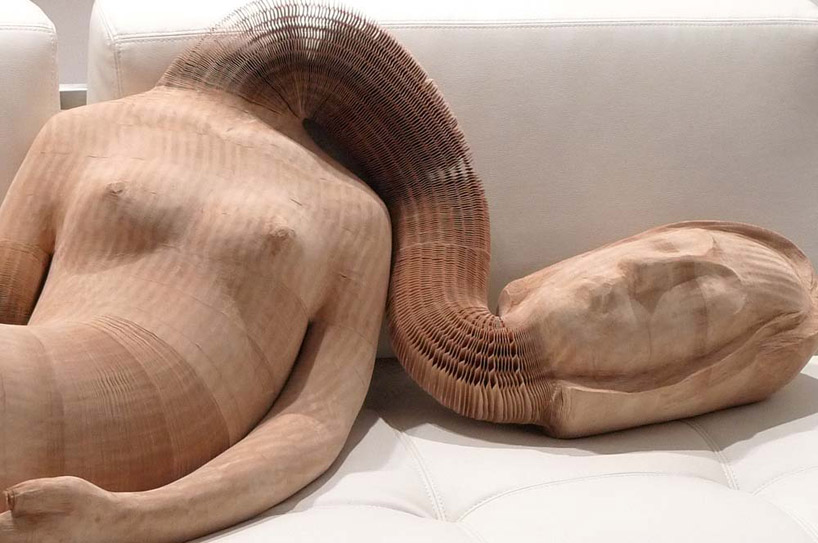 flexible honeycomb paper sculptures by li hongbo - 1