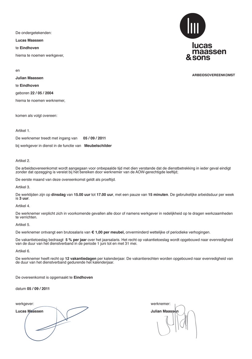 lucas maassen + sons: furniture factory