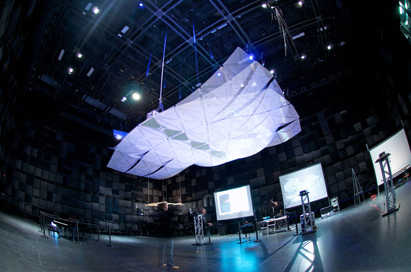 smartgeometry 2012: manta acoustically responsive sculpture