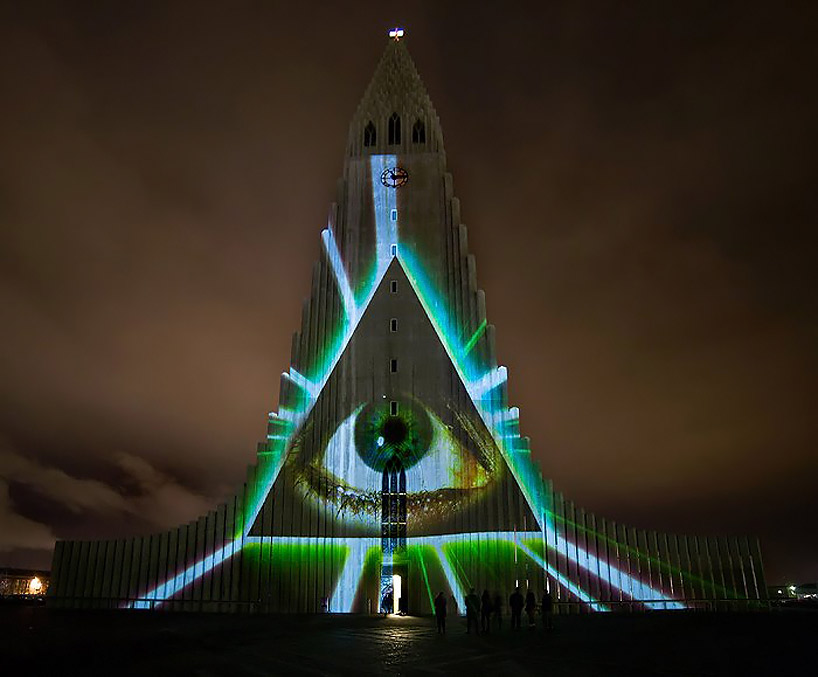 icelandic church video mapping by marcos zotes - 1