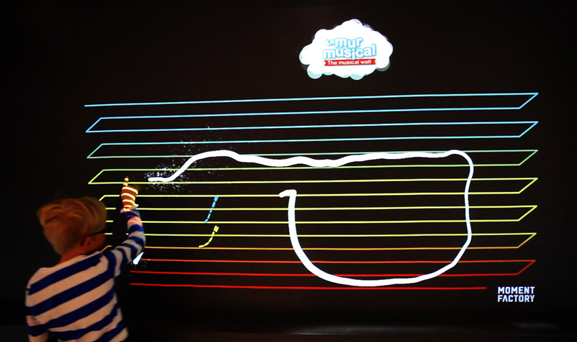 moment factory: interactive musical wall for saint justine hospital - 1