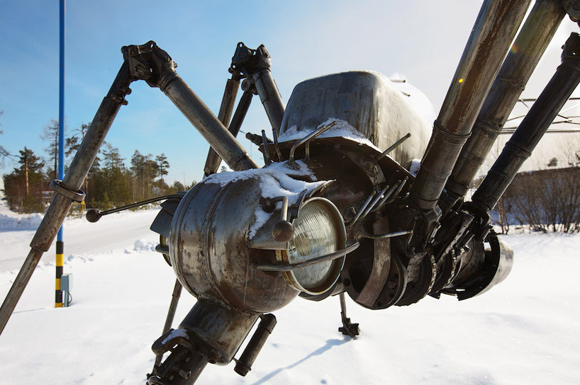 scrap metal mosquito monument by valery chaliy