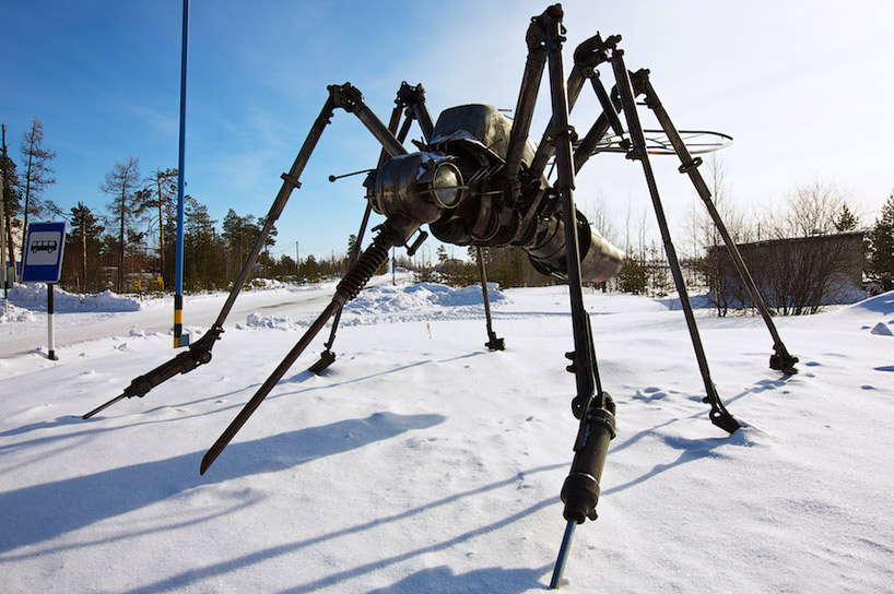 scrap metal mosquito monument by valery chaliy