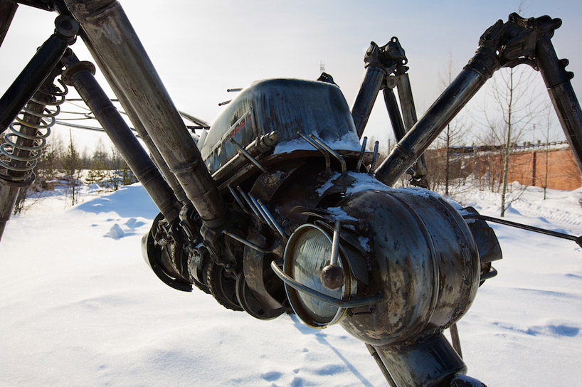 scrap metal mosquito monument by valery chaliy