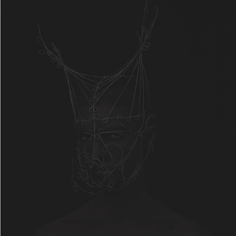 mathias sterner photographs bent wire masks by nor autonom