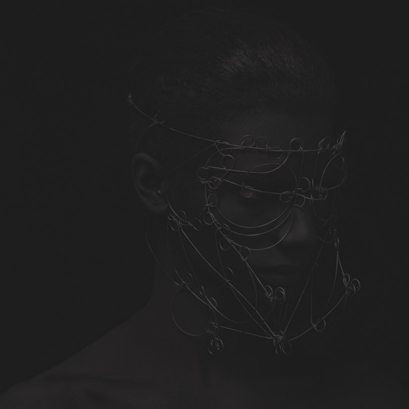 mathias sterner photographs bent wire masks by nor autonom