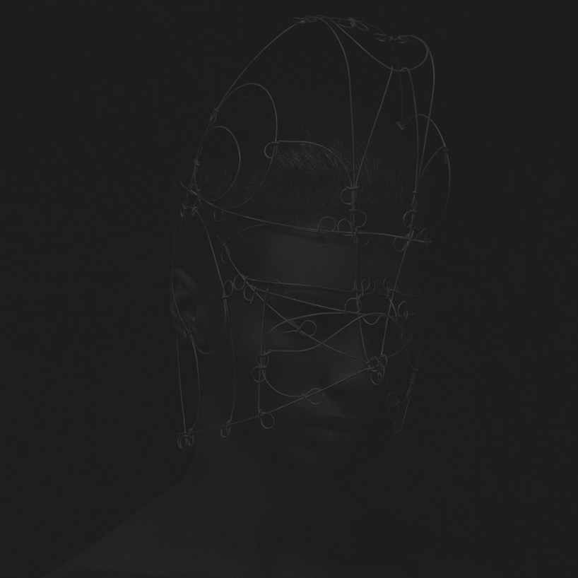 mathias sterner photographs bent wire masks by nor autonom