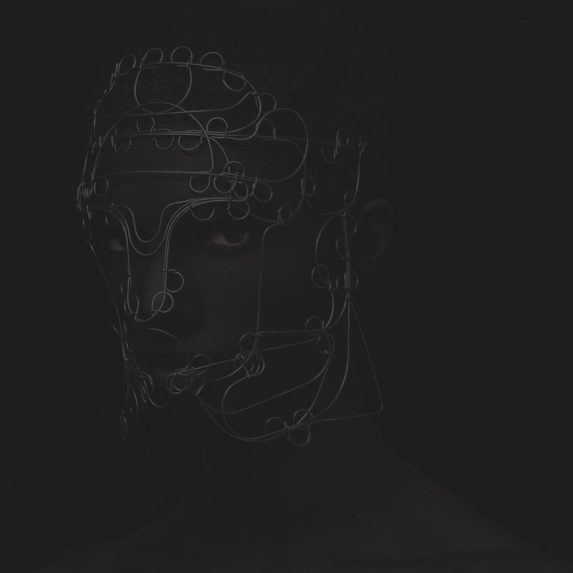 mathias sterner photographs bent wire masks by nor autonom