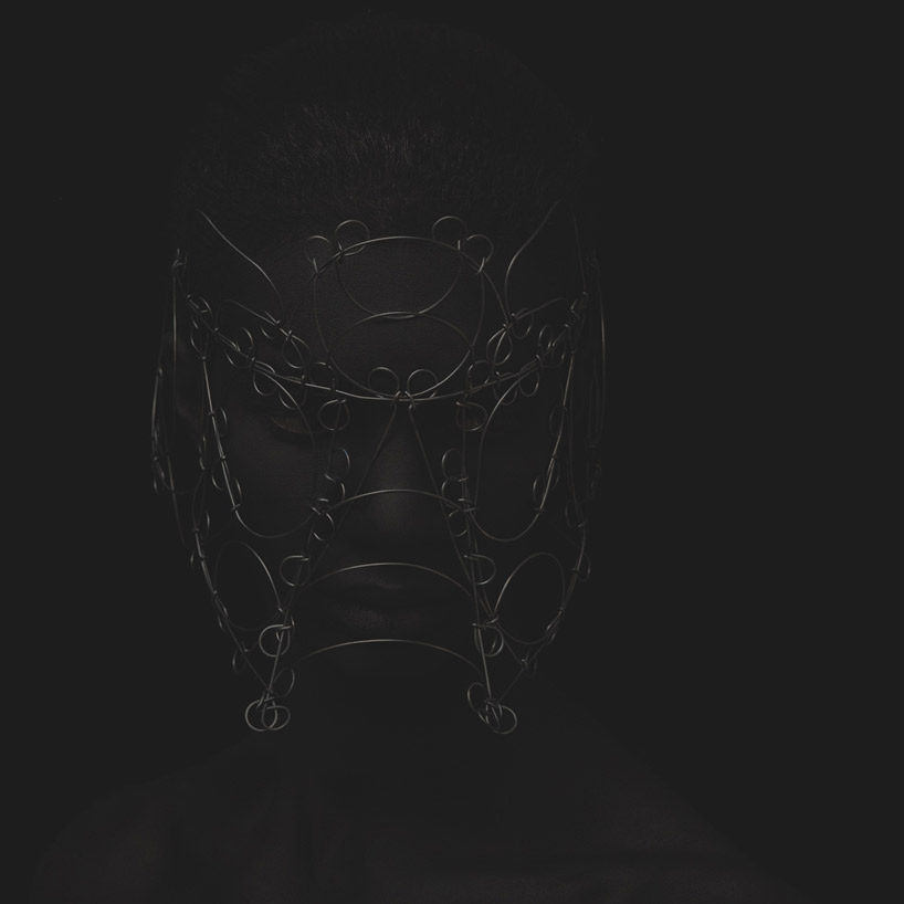 mathias sterner photographs bent wire masks by nor autonom