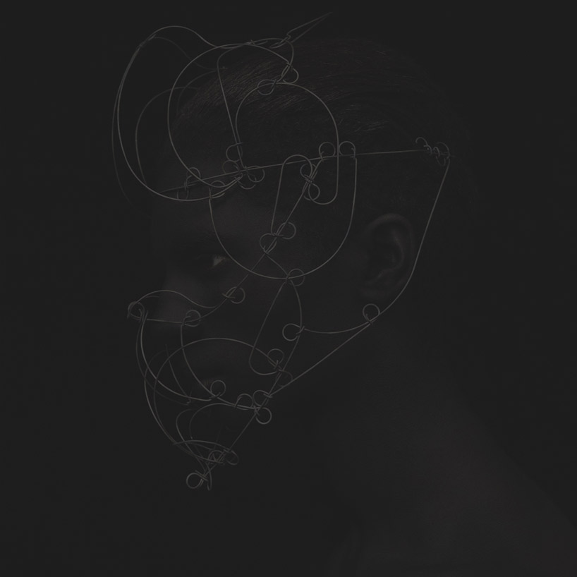 mathias sterner photographs bent wire masks by nor autonom