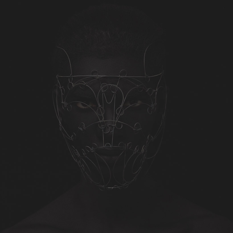 mathias sterner photographs bent wire masks by nor autonom