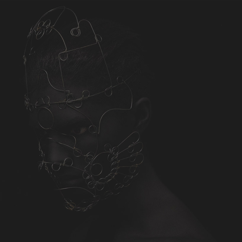 mathias sterner photographs bent wire masks by nor autonom