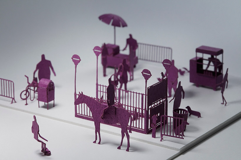 miniature paper NYC subway by terada mokei - 1