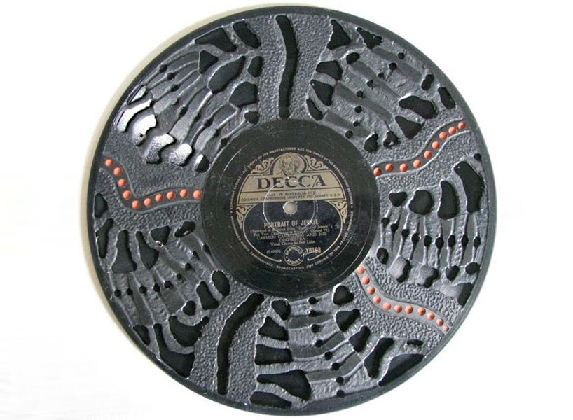 burn carved vintage records by scott marr