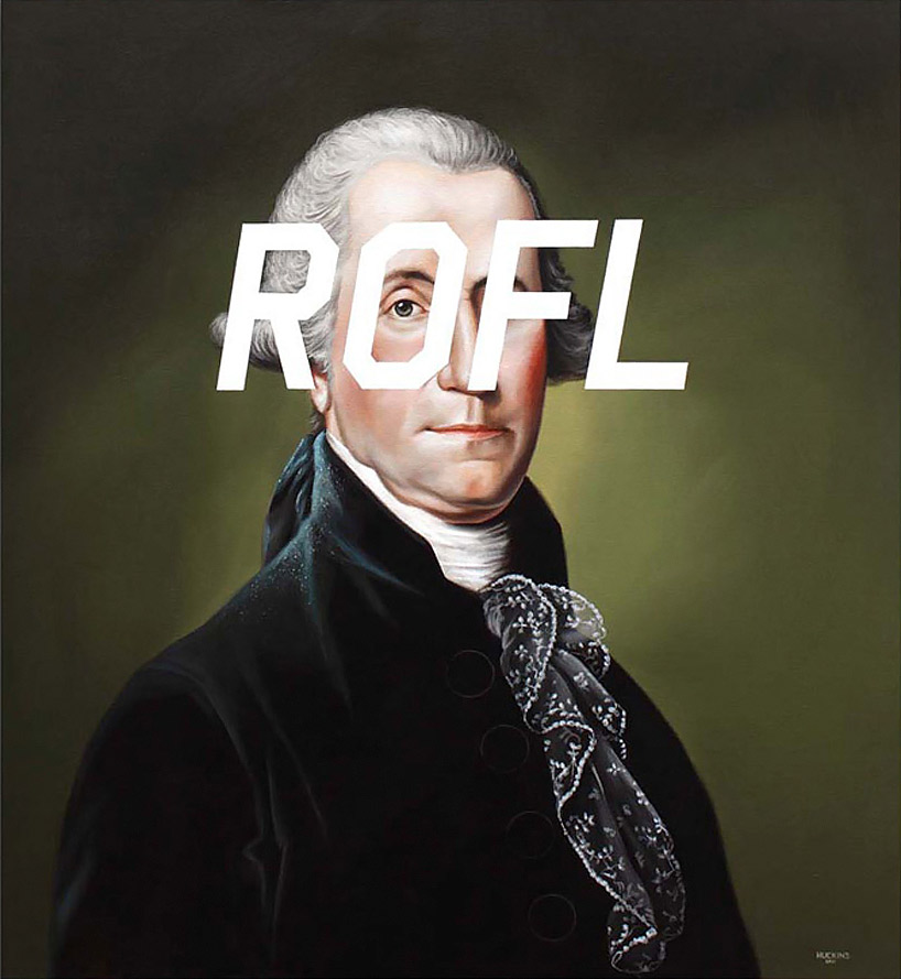 shawn huckins: twitter and sms 18th century portrait paintings - 1