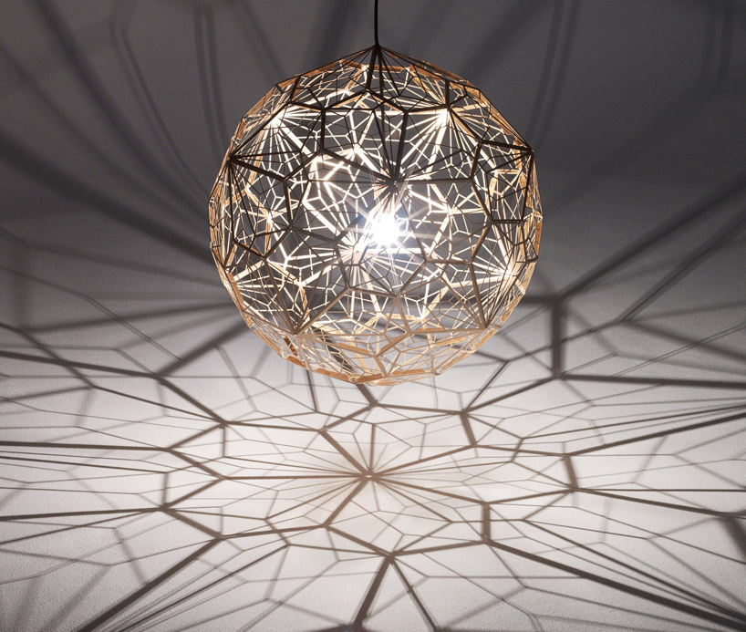 tom dixon: etch web light at luminosity   milan design week 2012 - 1