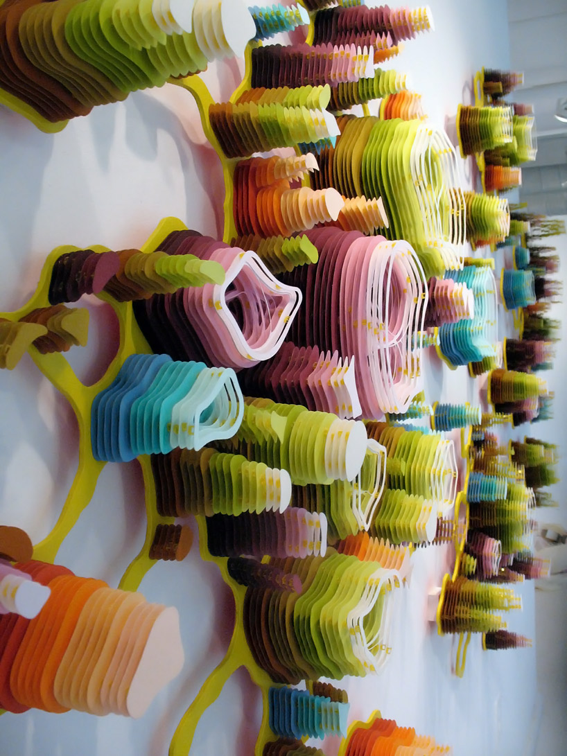 charles clary: acrylic and hand cut paper installations