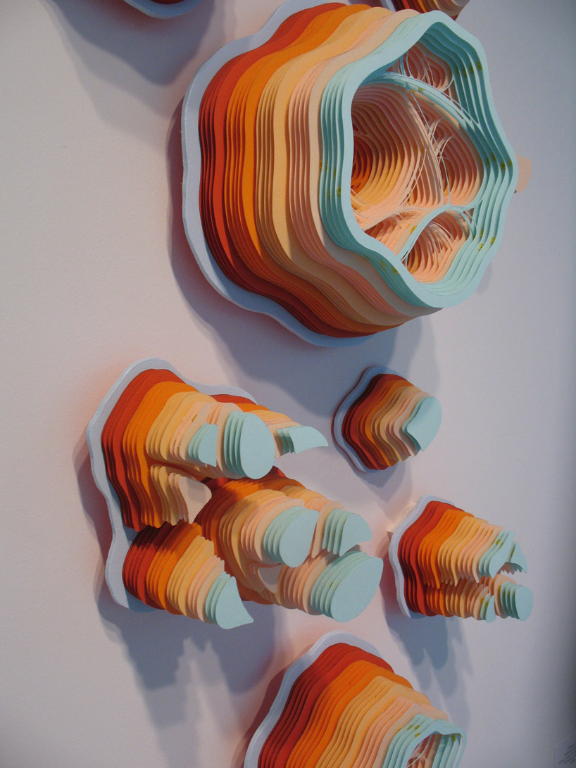 charles clary: acrylic and hand cut paper installations