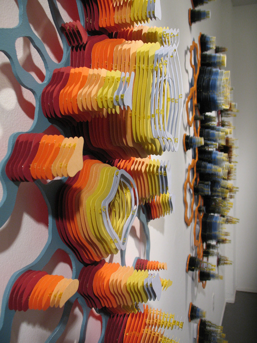 charles clary: acrylic and hand cut paper installations