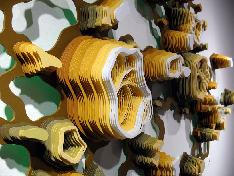 charles clary: acrylic and hand cut paper installations