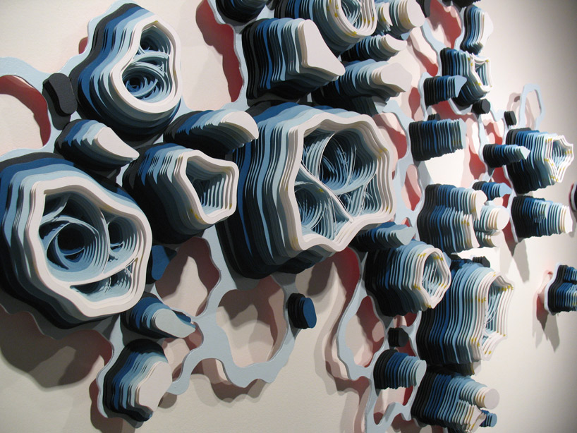 charles clary: acrylic and hand cut paper installations