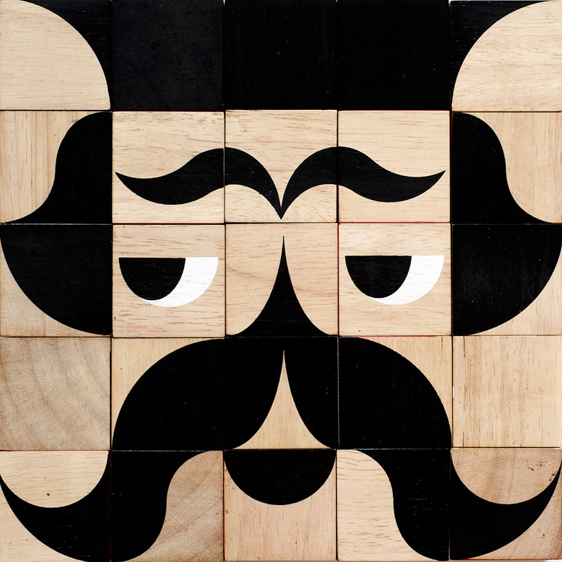 interchangable wooden block portraits by miller goodman