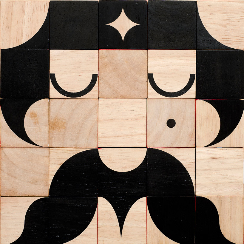 interchangable wooden block portraits by miller goodman