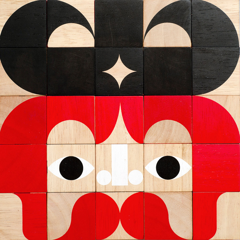interchangable wooden block portraits by miller goodman
