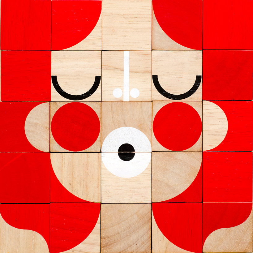 interchangable wooden block portraits by miller goodman