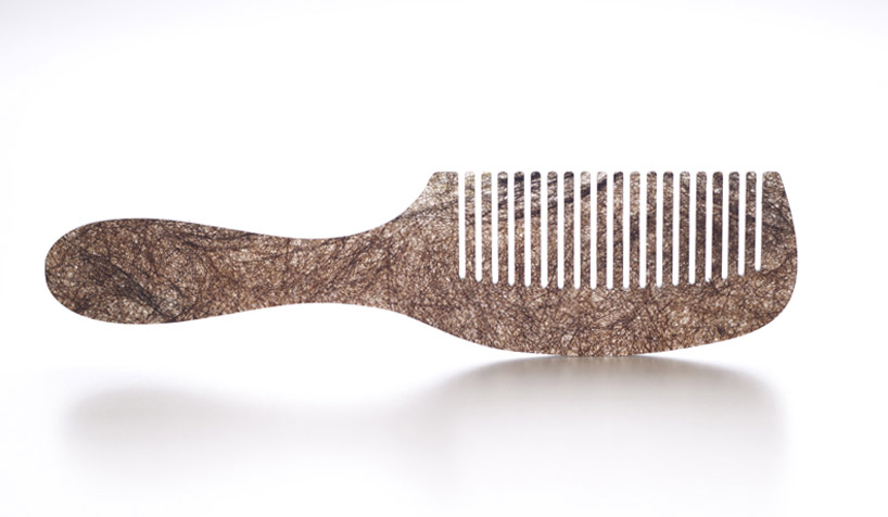combs made from hair and resin by giorgia zanellato
