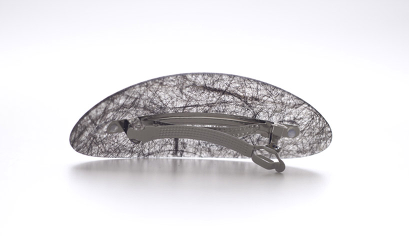 combs made from hair and resin by giorgia zanellato