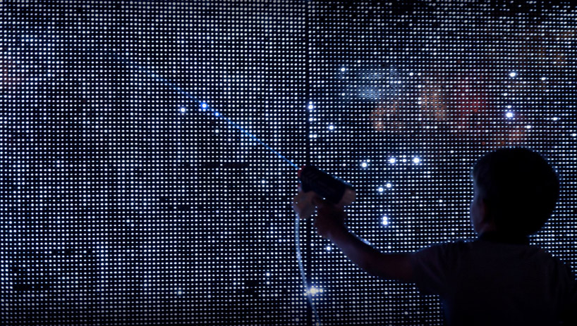 interactive water light graffiti wall installation by antonin fourneau - 1