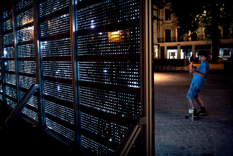 water light wall installation by fourneau