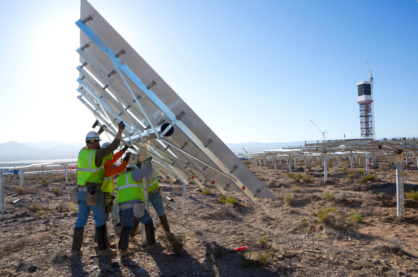 ivanpah amidst 19M acres dedicated to solar energy production in mojave desert