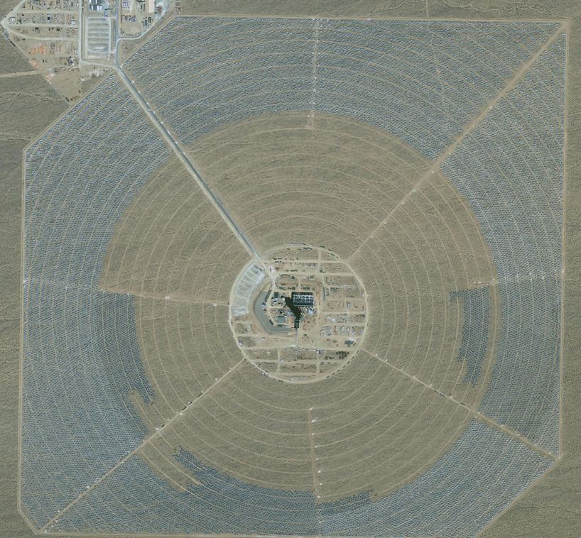 ivanpah amidst 19M acres dedicated to solar energy production in mojave desert