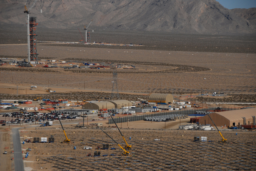 ivanpah amidst 19M acres dedicated to solar energy production in mojave desert