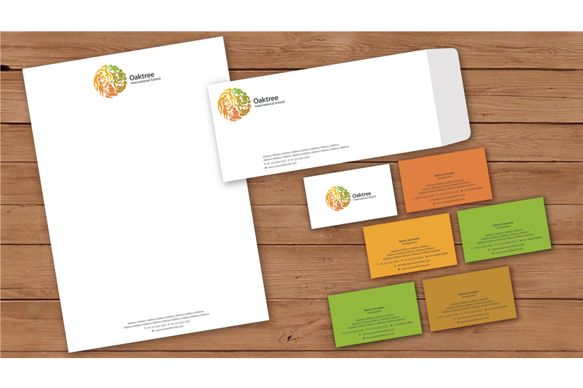 oaktree international school visual identity and marketing collateral design