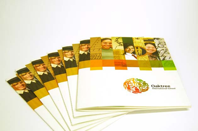 oaktree international school visual identity and marketing collateral design