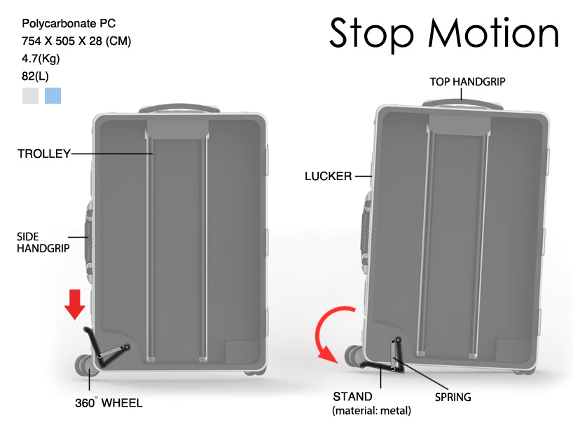 stop motion suitcase