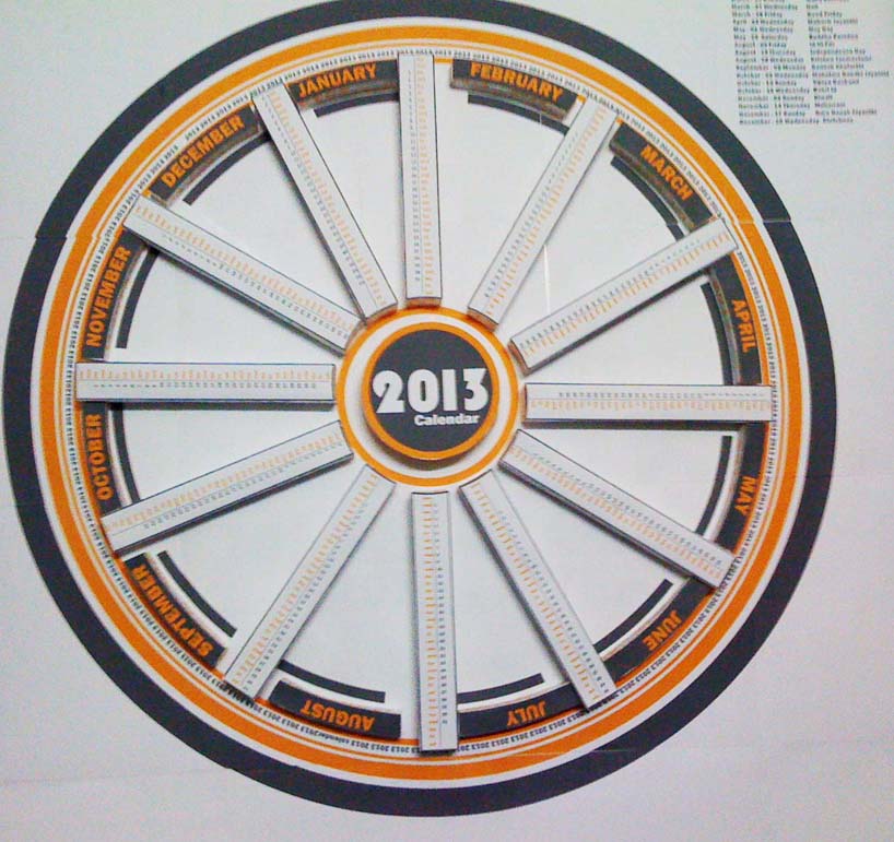 3d crafted infographic 2013 calendar