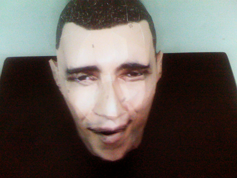 barack obama paper sculpture