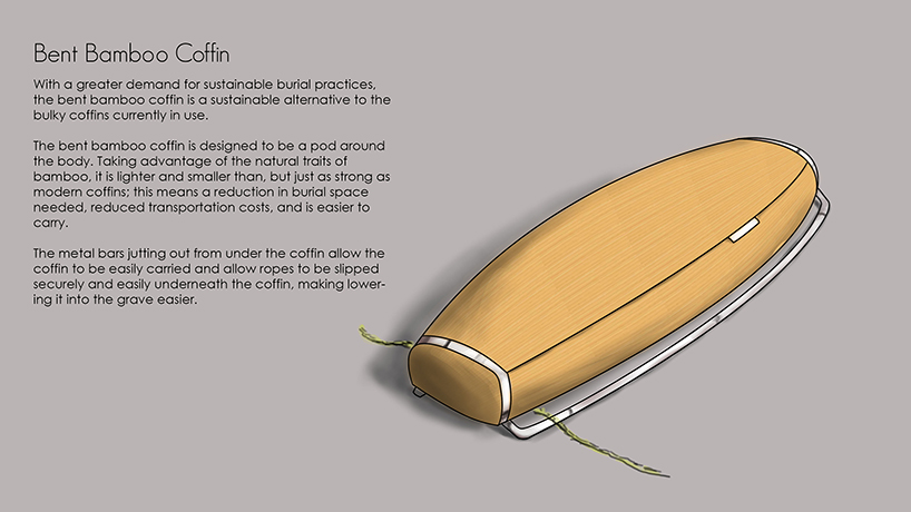 bent bamboo coffin